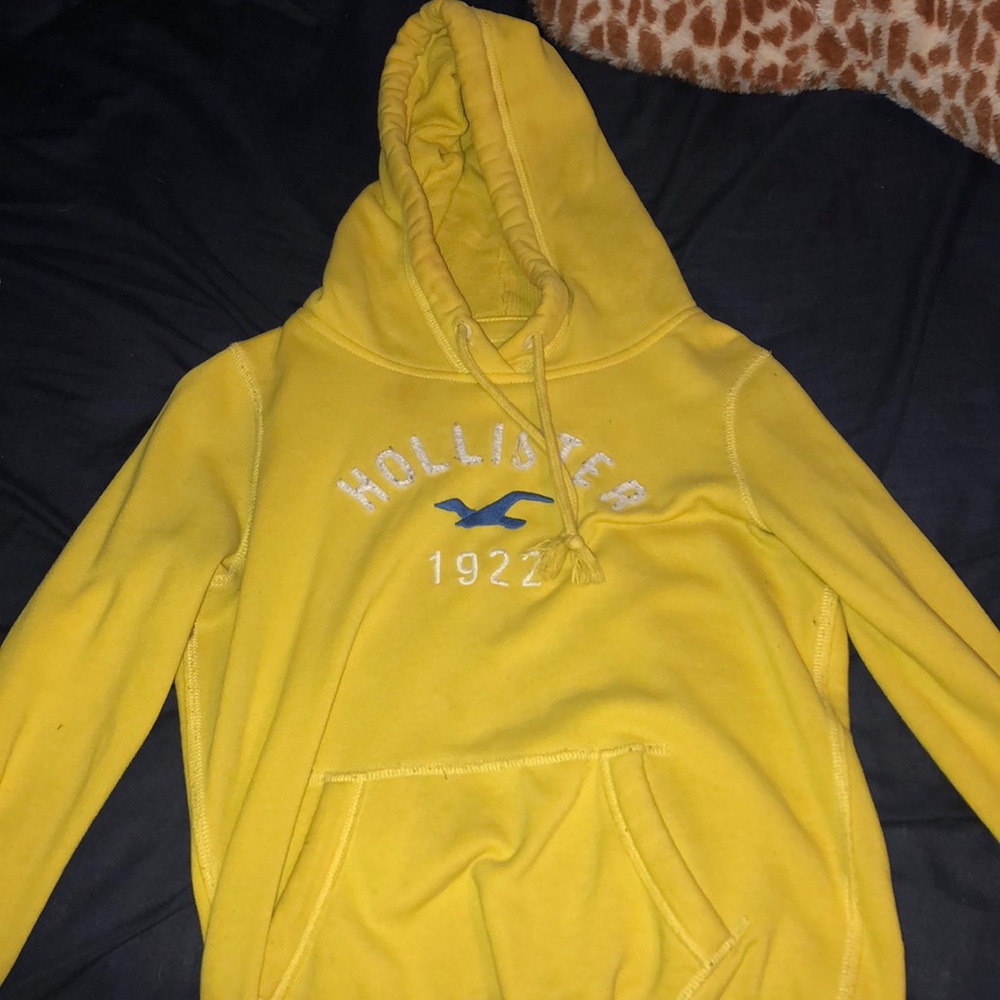 Bright yellow Hollister hoodie